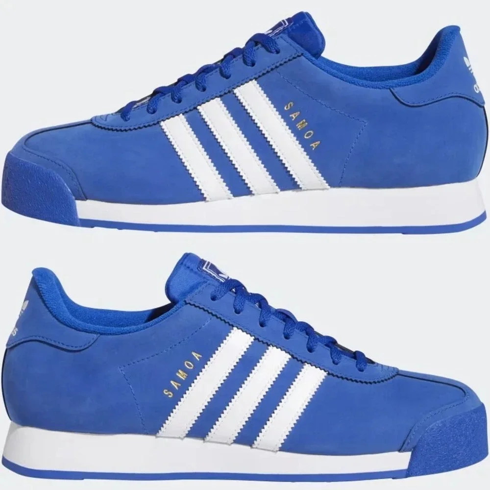 Mens Size 9.5 - Adidas SAMOA Royal Blue / Cloud White / Core Black FV4985 Shoes